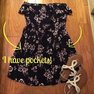 Mossimo Strapless Dress w/Pockets